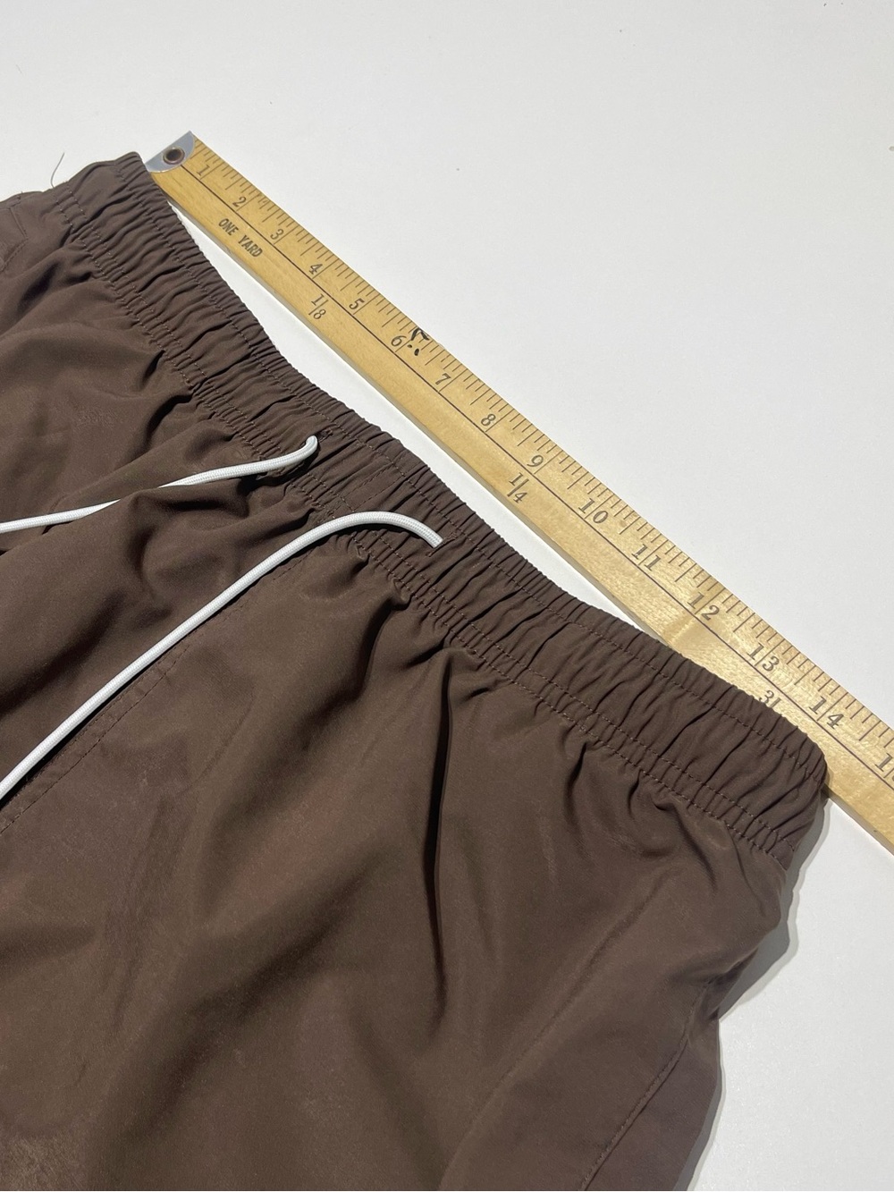 YoungLA Swim Drawstring Chocolate Brown Athletic Short Men’s Size L Gym Training - Picture 3 of 6